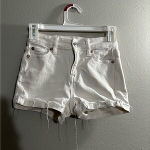American Eagle next level stretch 000 white short shorts